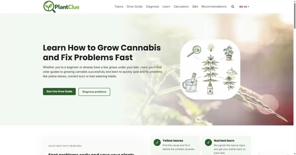 PlantClue English homepage